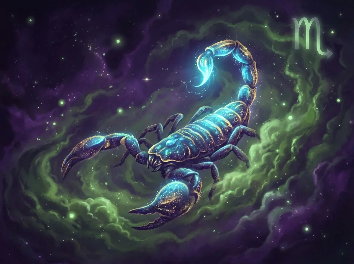 Scorpio horoscope sign illustration