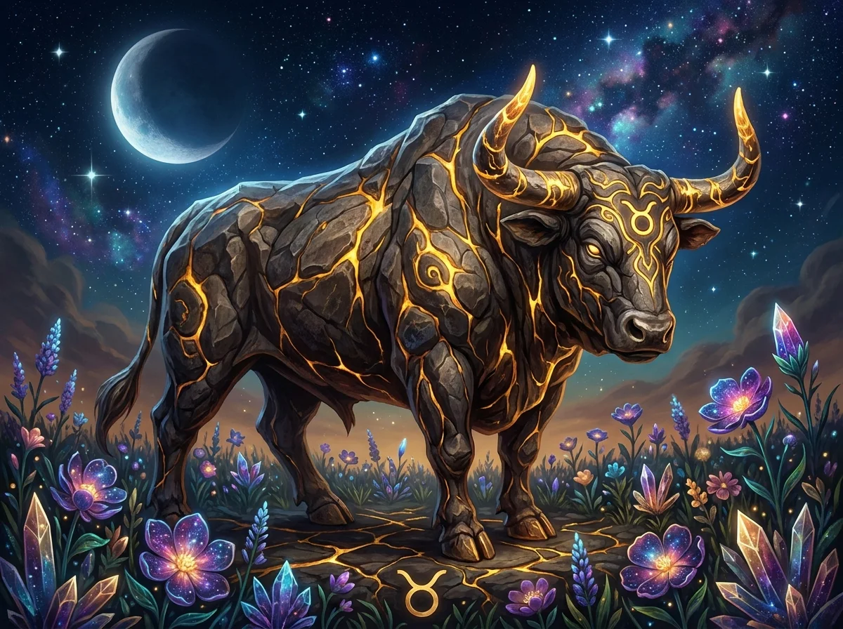 Taurus horoscope sign illustration